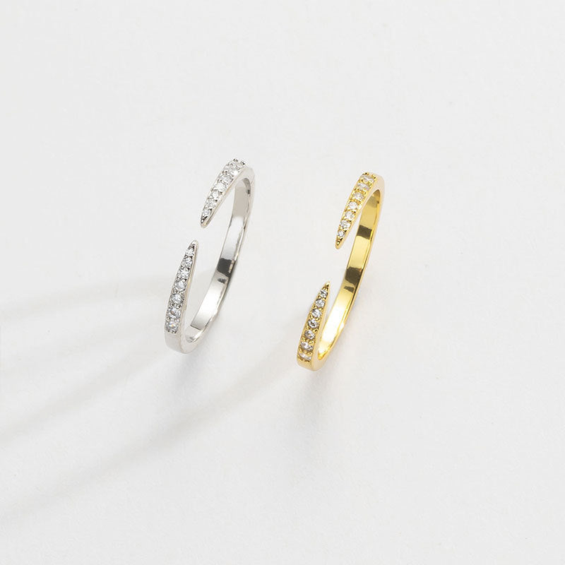 Minimalist Geometric Adjustable Opening Ring