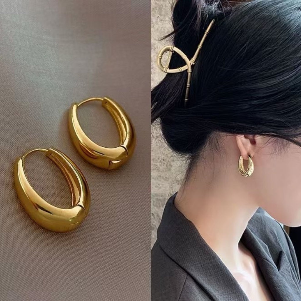 Elegant Matte Metal Earrings