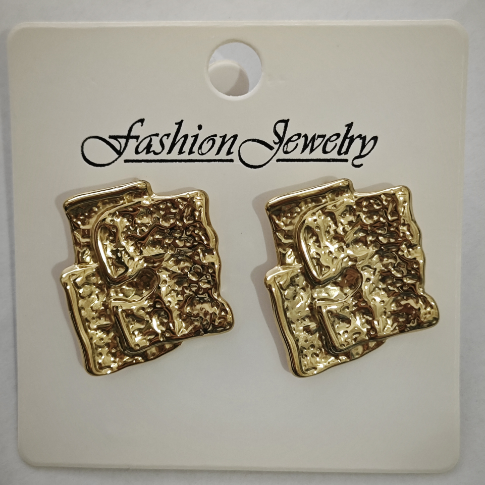 Personality Pleated Irregular Earrings