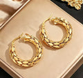 Geometric Hollow Hoop Earrings