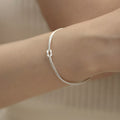 Minimalist Knotted Double Layer Snake Chain Bracelet