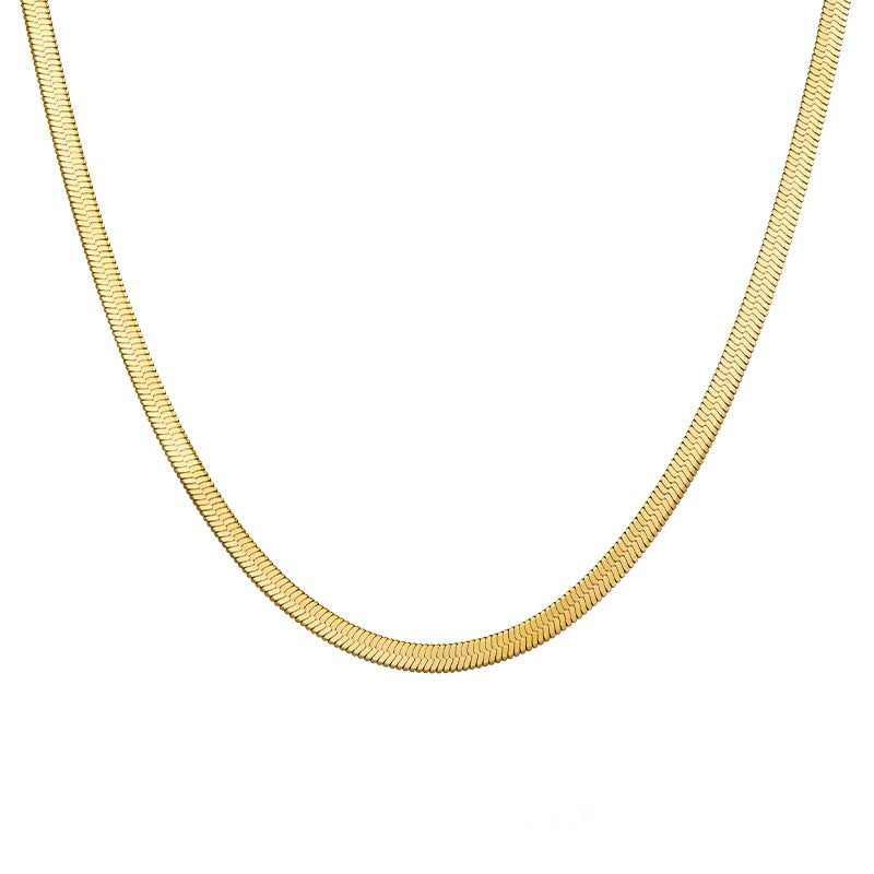 Double Layer Snake Bone Chain Necklace for Women
