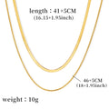 Titanium Steel Double Layer Snake Chain Necklace