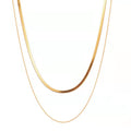 Double Layer Snake Bone Chain Necklace for Women
