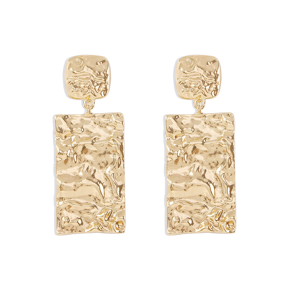 Geometric Folded Texture Earrings