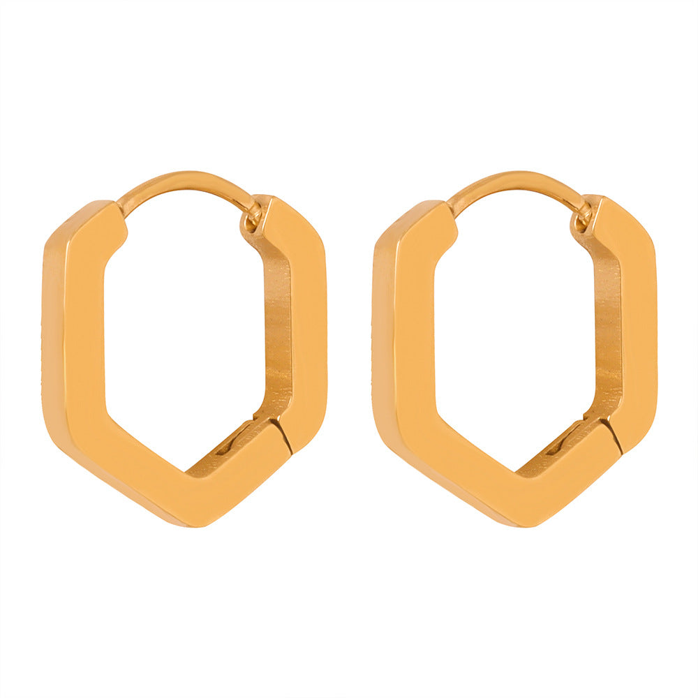 Geometric hexagon earrings