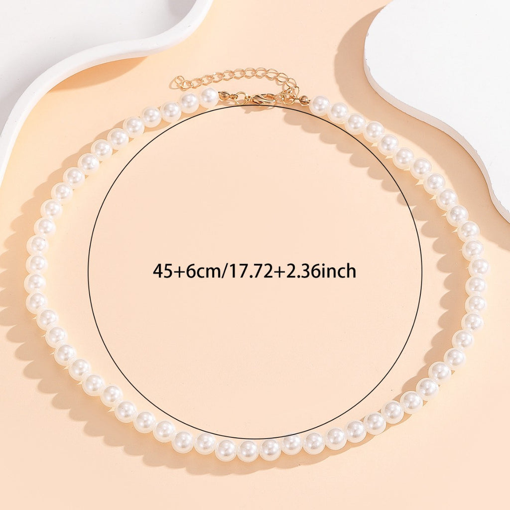 Adjustable Pearl Necklace Minimalist Style
