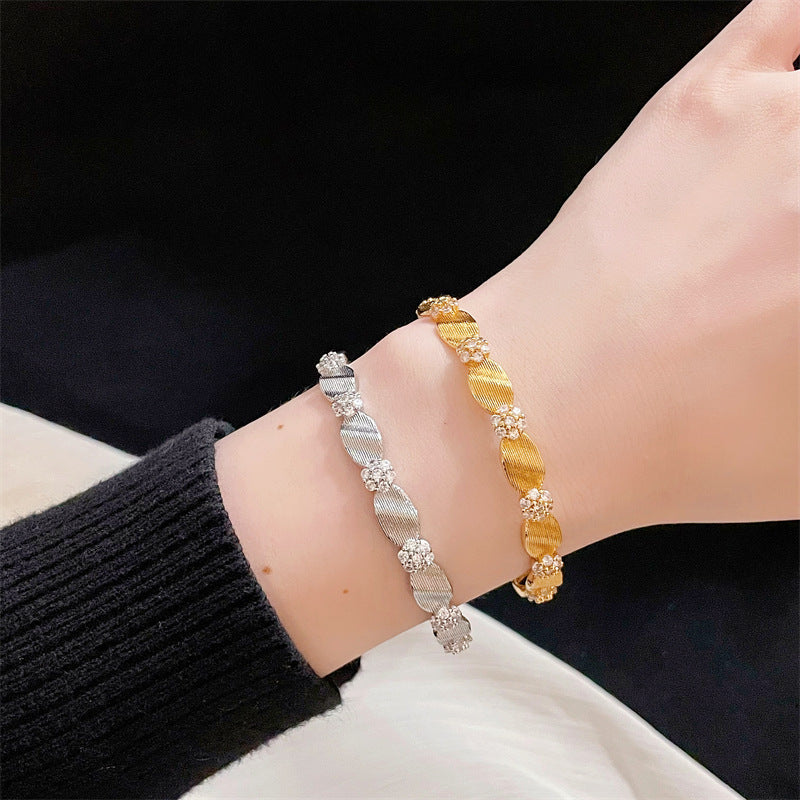 Brushed Open Cuff Bracelet