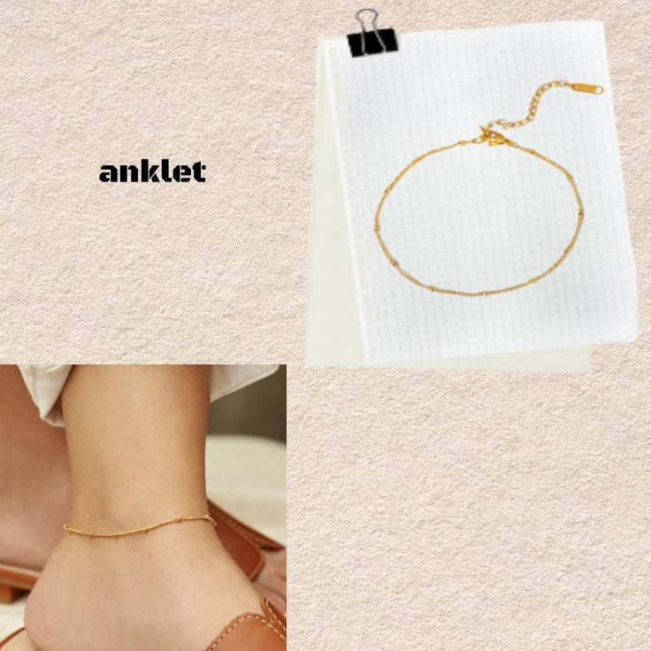 Ball chain anklet