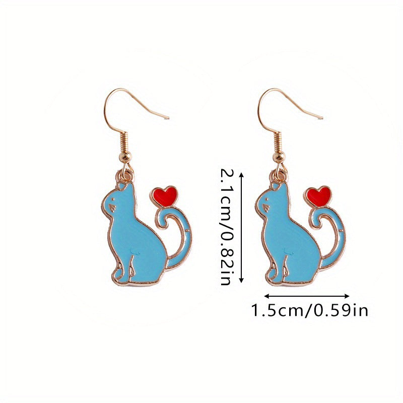 Cute Cartoon Fresh All-Match Fashion Cat Earrings