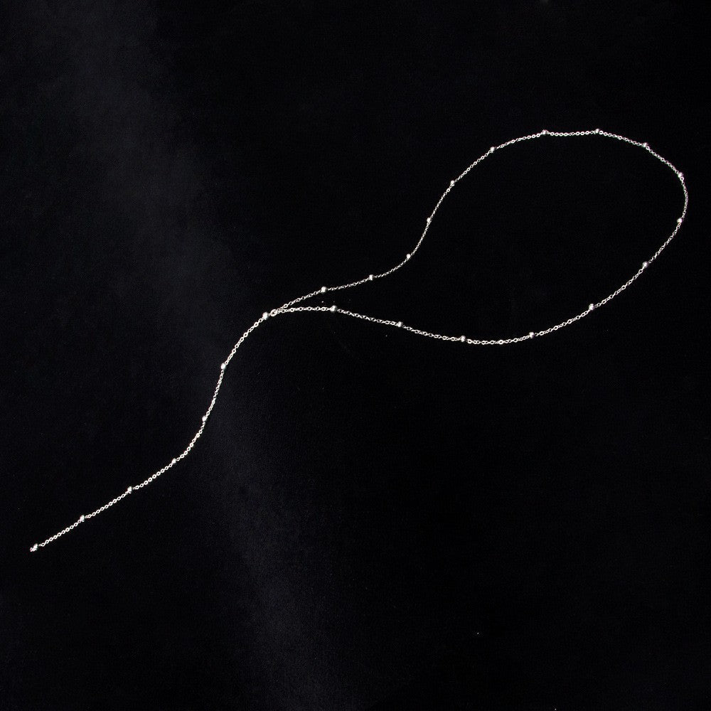 Minimalist Bead Tassel Necklace