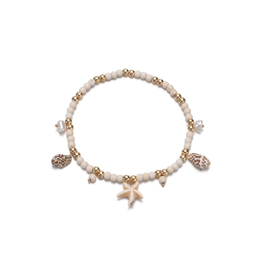 Fashion Turquoise Woven Stretch Anklet