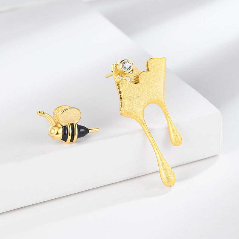 Bee Insect Ring Animal Earrings Necklace Jewelry Set