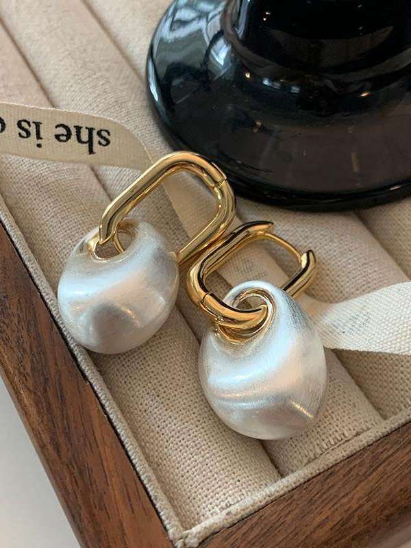 Minimalist Brushed Metal Earrings