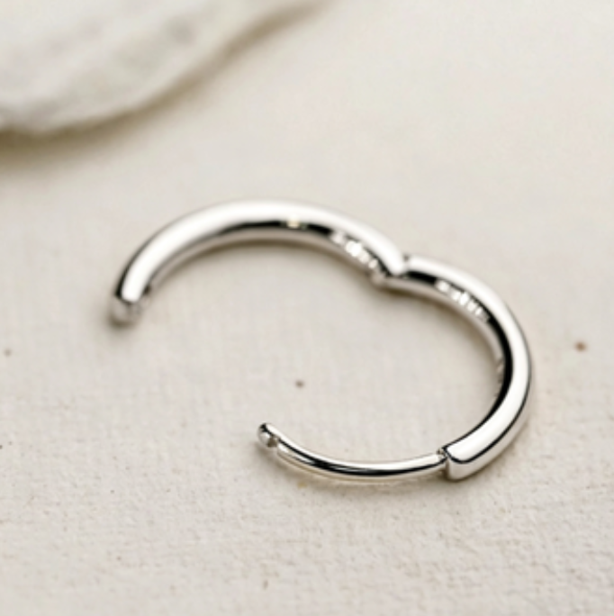 Minimalist stud earrings and hoop earrings available