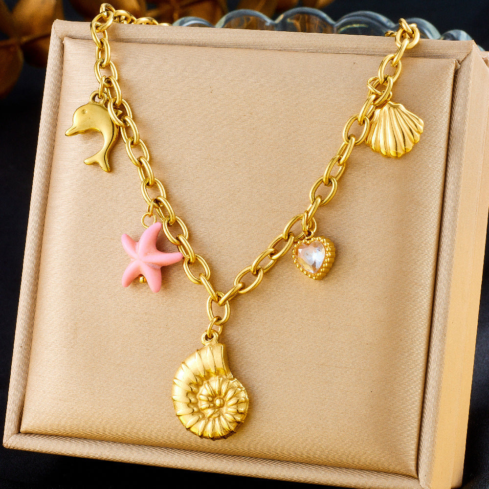 Fashion Ocean Theme Adjustable Chain Necklace