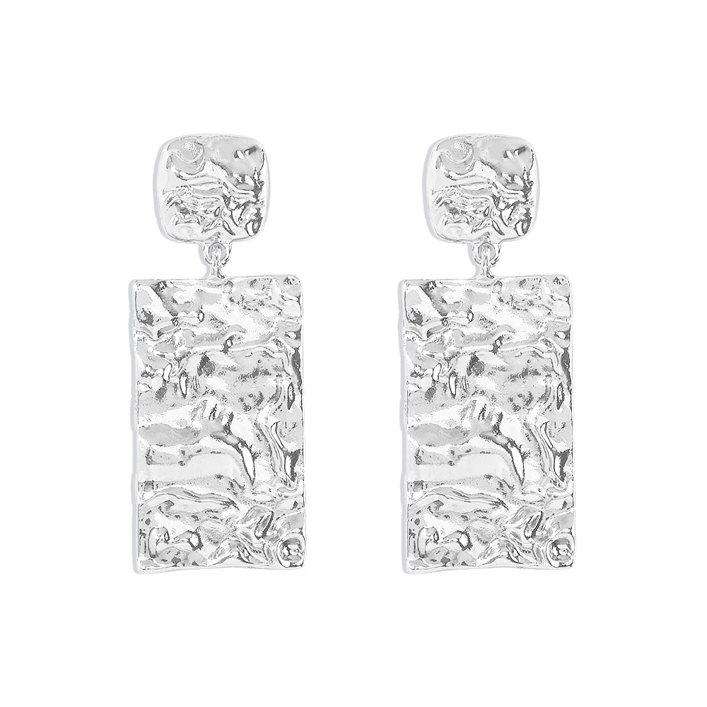 Geometric Folded Texture Earrings