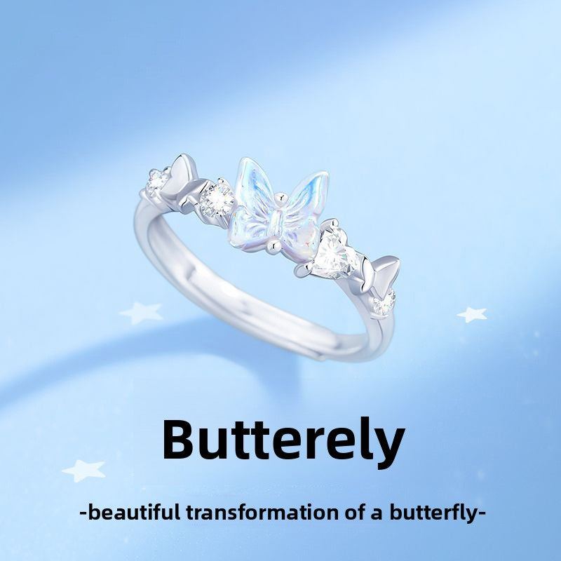 Aurora Butterfly Adjustable Fashion Ring