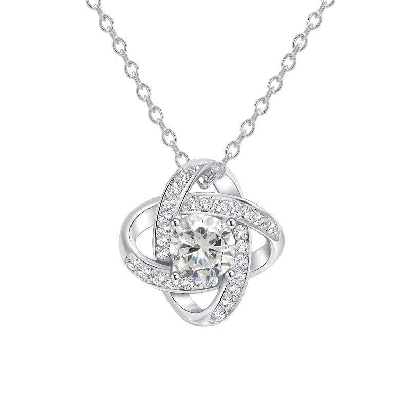 Fashion Minimalist Four-Leaf Clover Heart Pendant Necklace