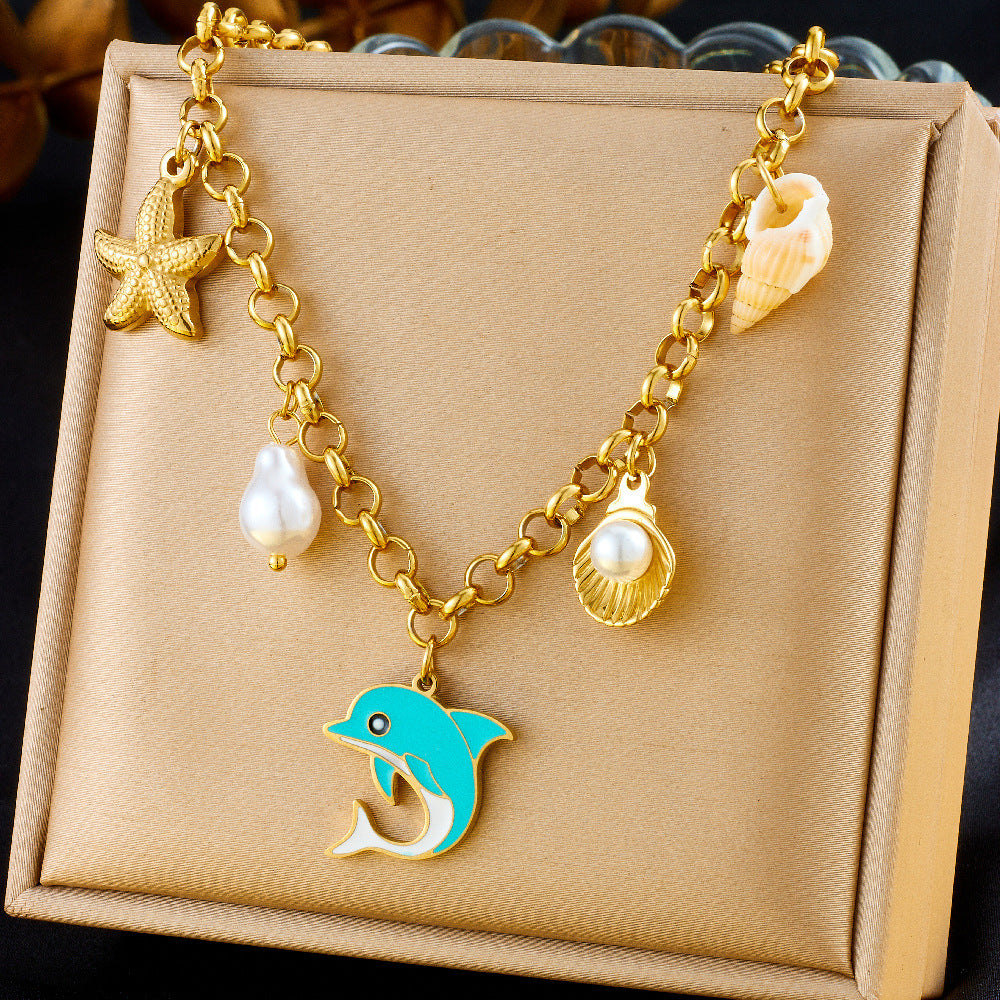 Fashion Ocean Theme Adjustable Chain Necklace