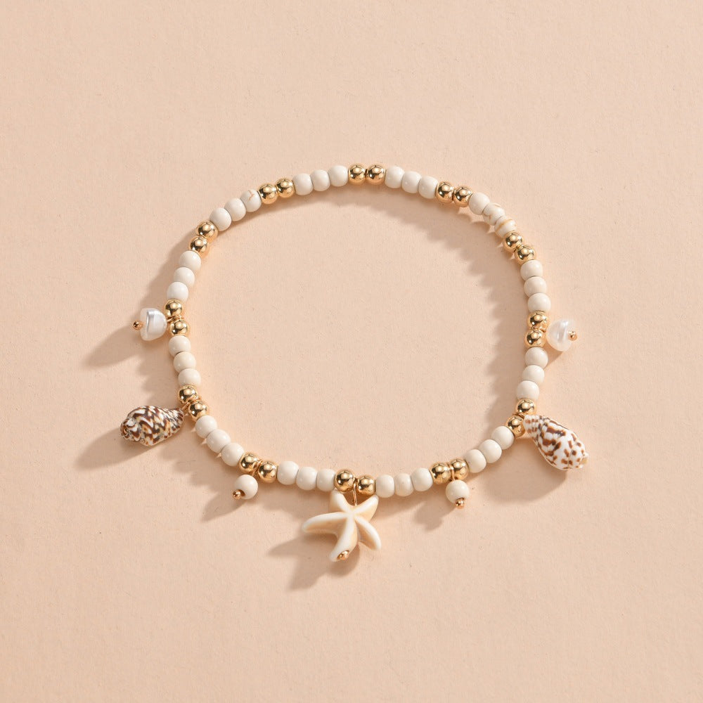 Fashion Turquoise Woven Stretch Anklet