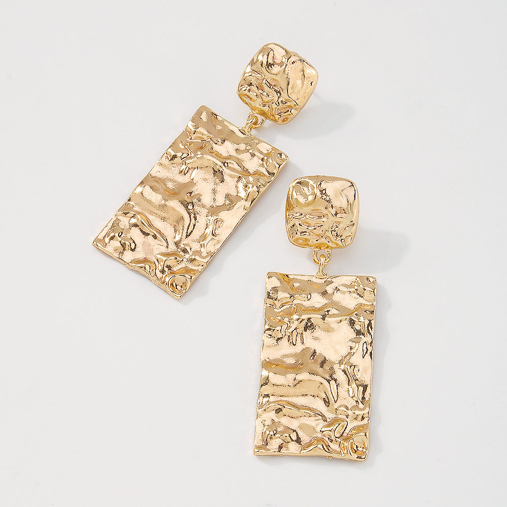 Geometric Folded Texture Earrings