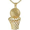 Basketball Frame Pendant Necklace