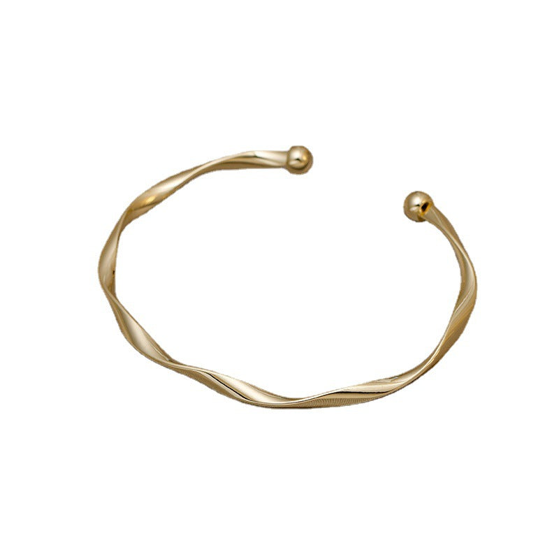 Twisted Minimalist Adjustable Crystal Bracelet
