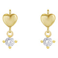 Fashionable retro heart-shaped stud earrings