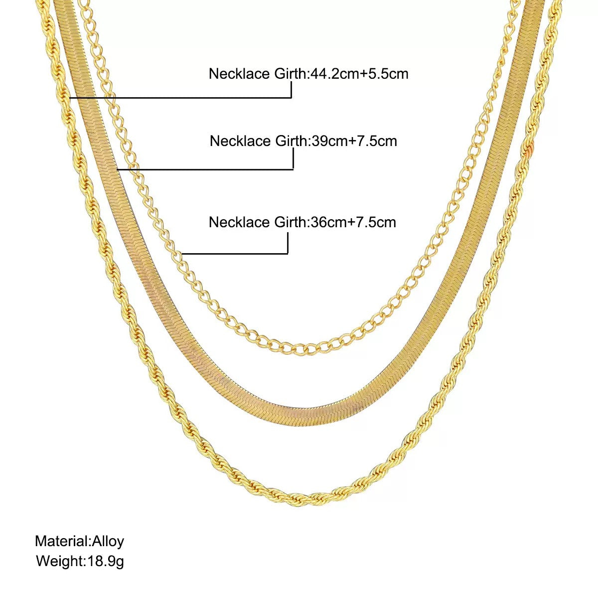 Multi-Layered Snake Bone Chain Necklace