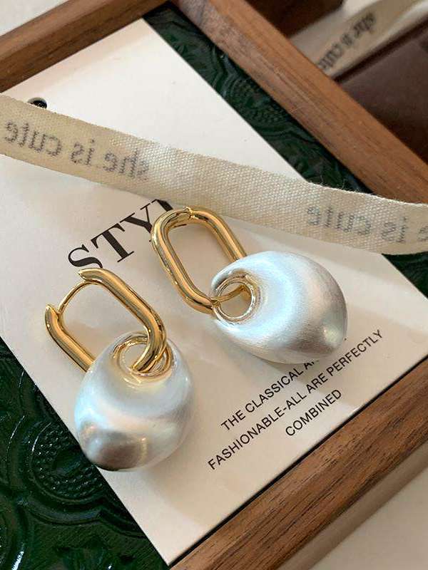 Minimalist Brushed Metal Earrings