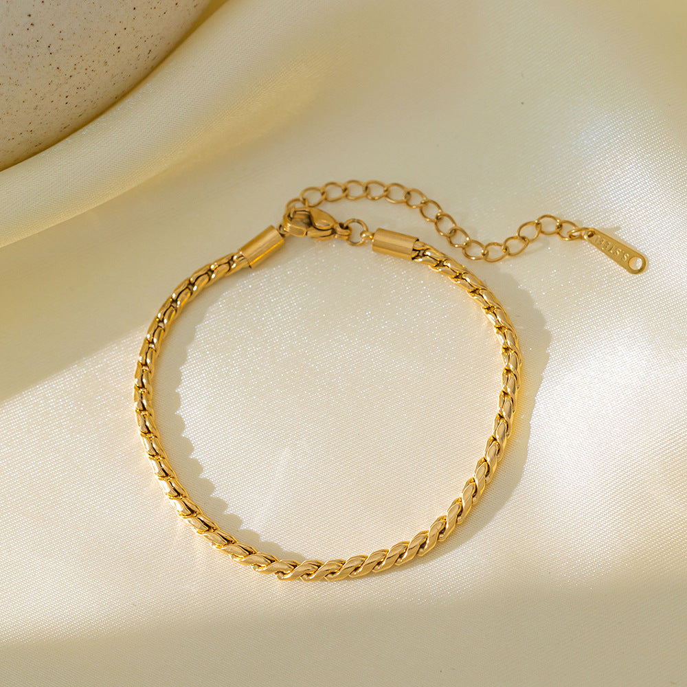 Simple Titanium Steel Snake Chain Necklace