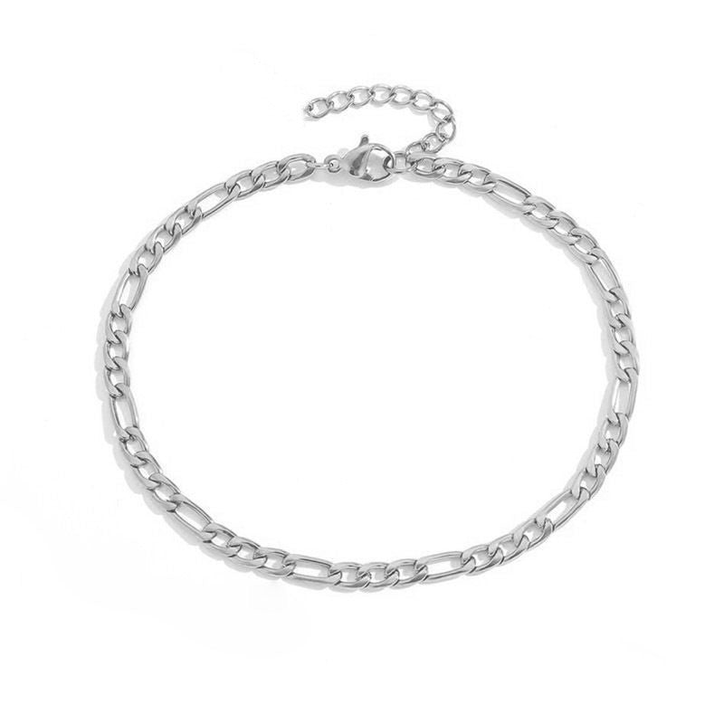 Geometric Double-Sided Metal Anklet