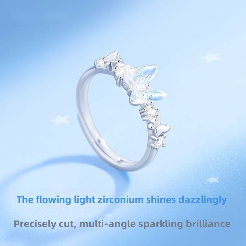 Aurora Butterfly Adjustable Fashion Ring