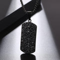 Geometric Inlaid Stone Necklace Pendant