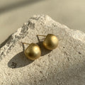 Geometric Matte Metal Stud Earrings