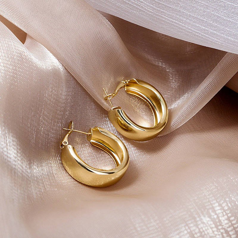 Geometric Metal Hoop Earrings