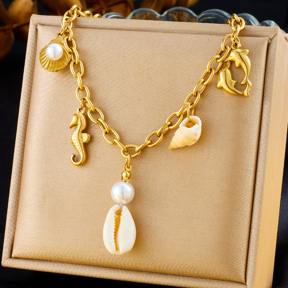 Fashion Ocean Theme Adjustable Chain Necklace