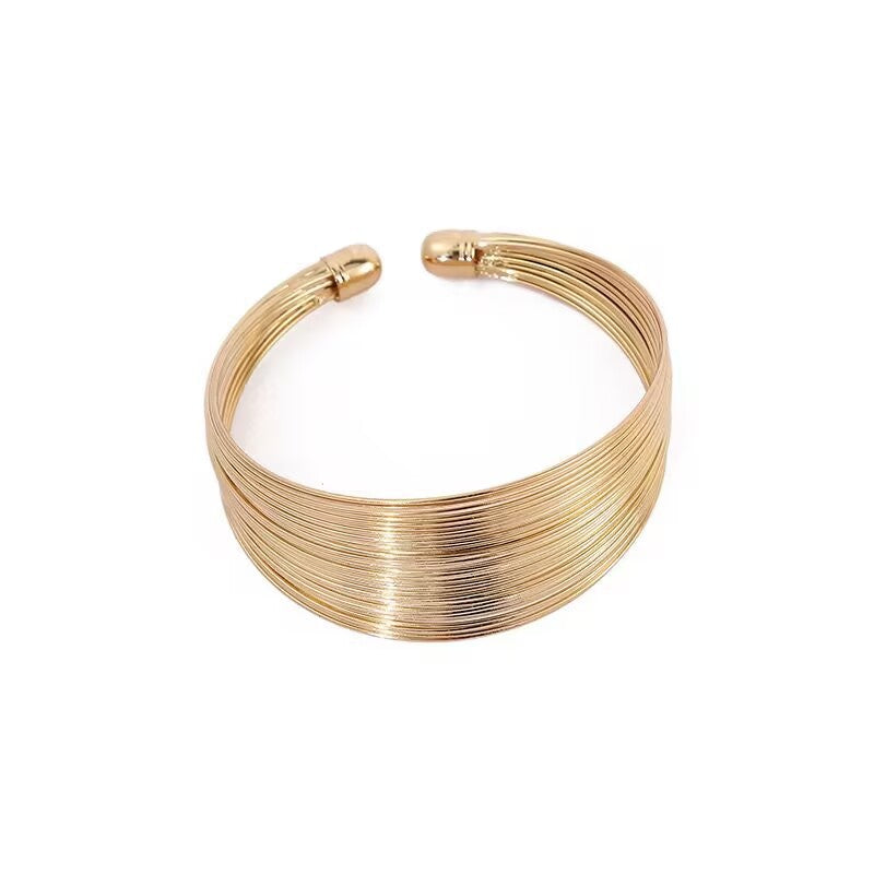 Geometric Open Metal Bracelet Women Fashion Jewelry