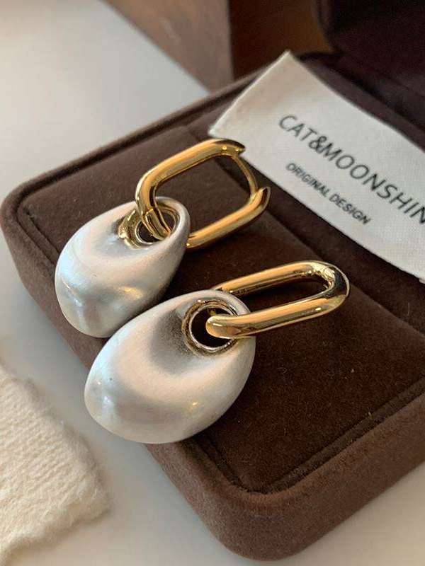Minimalist Brushed Metal Earrings