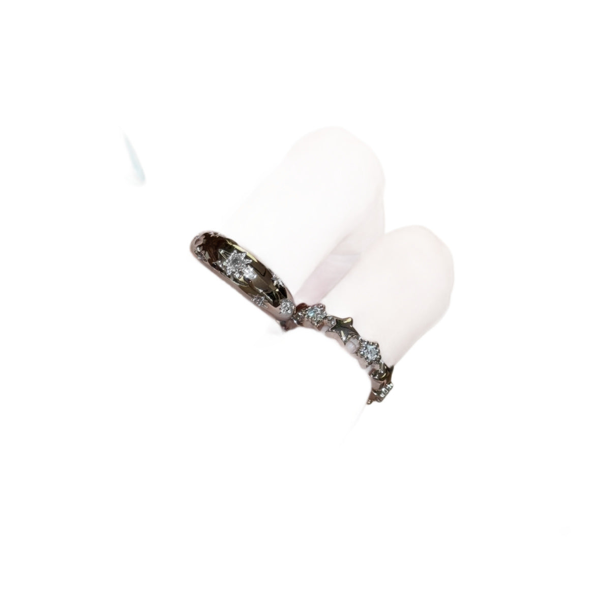 Adjustable Starburst Zircon Fashion Ring