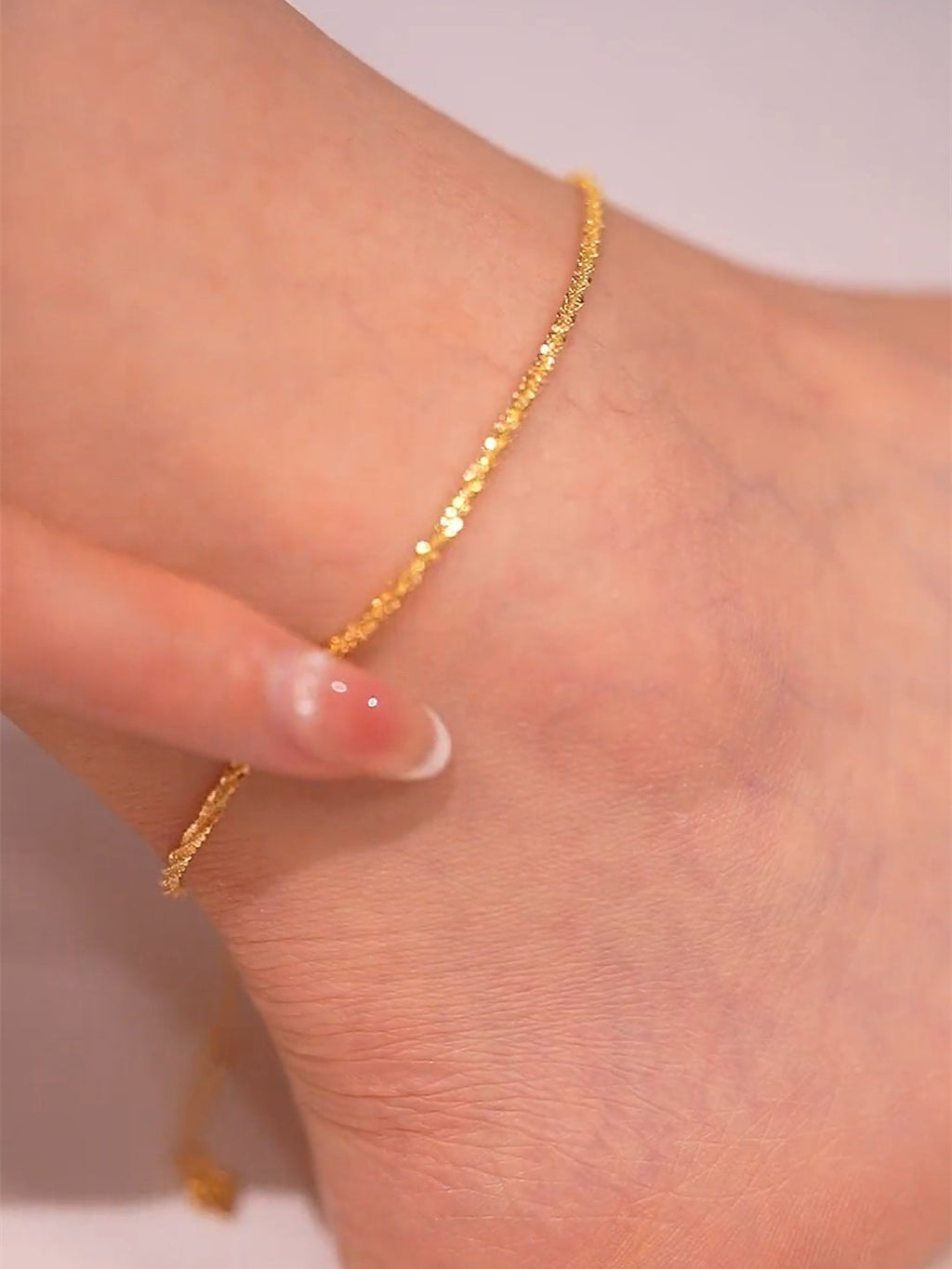 Adjustable Gold Plated Anklet Chain for Women