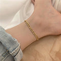 Geometric Double-Sided Metal Anklet