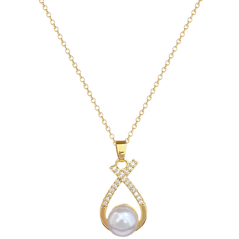 Elegant Pearl Necklace and Earrings Set