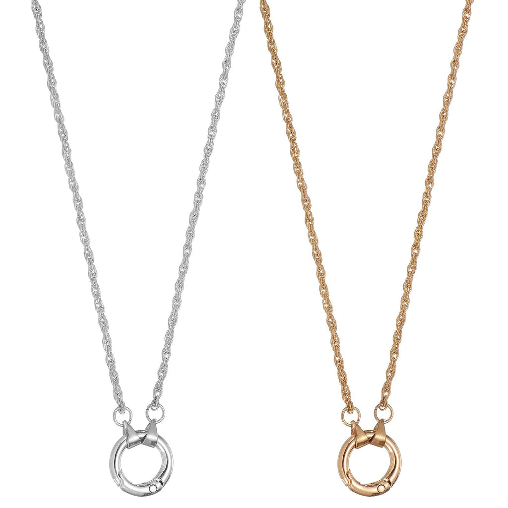 Hinged-ring pendant necklace