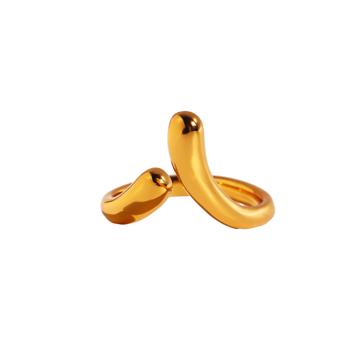 Minimalist Water Drop Open Ring