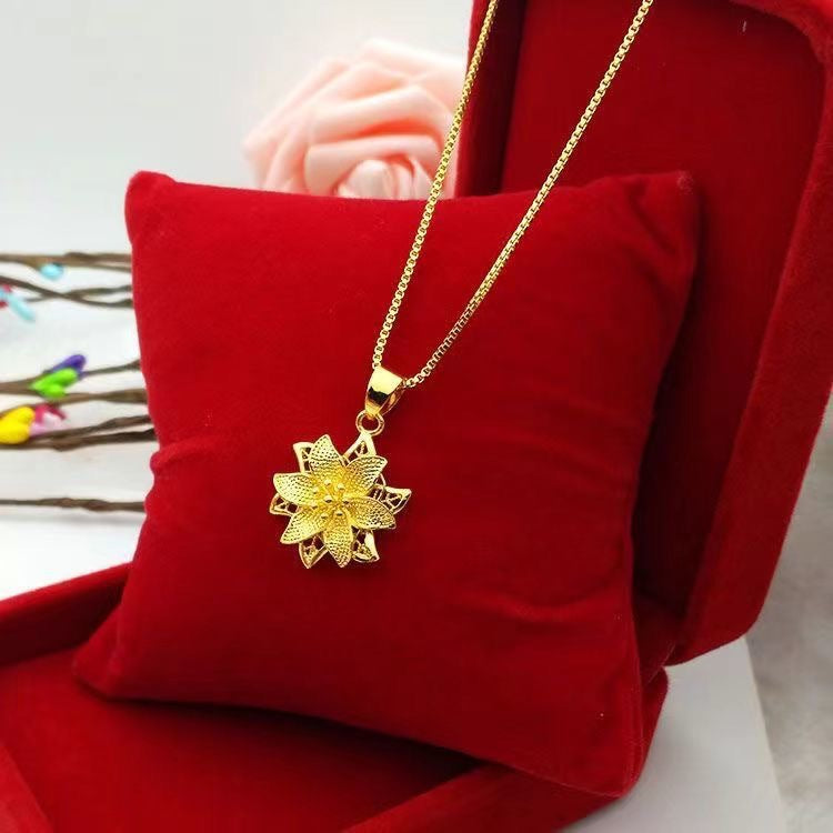 Fashion Heart Pendant Twist Chain Necklace