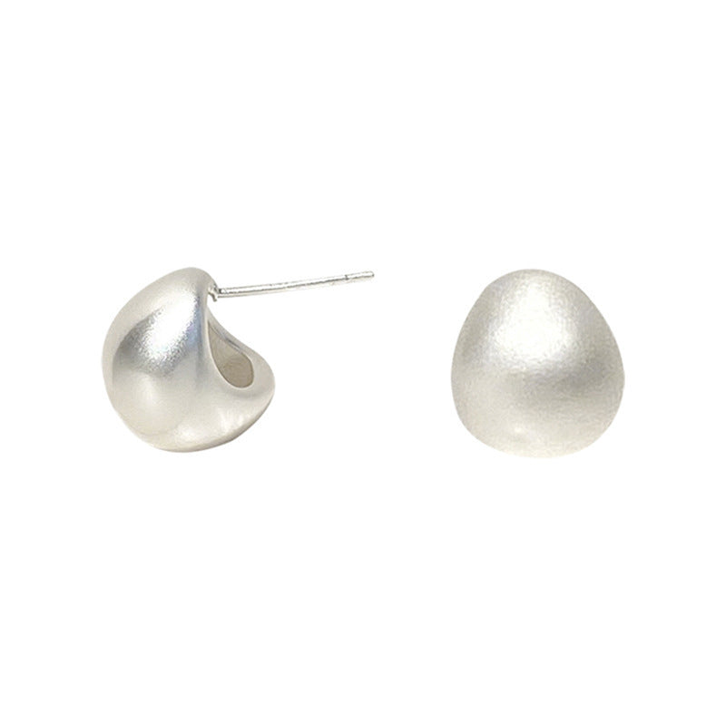 Geometric Matte Metal Stud Earrings