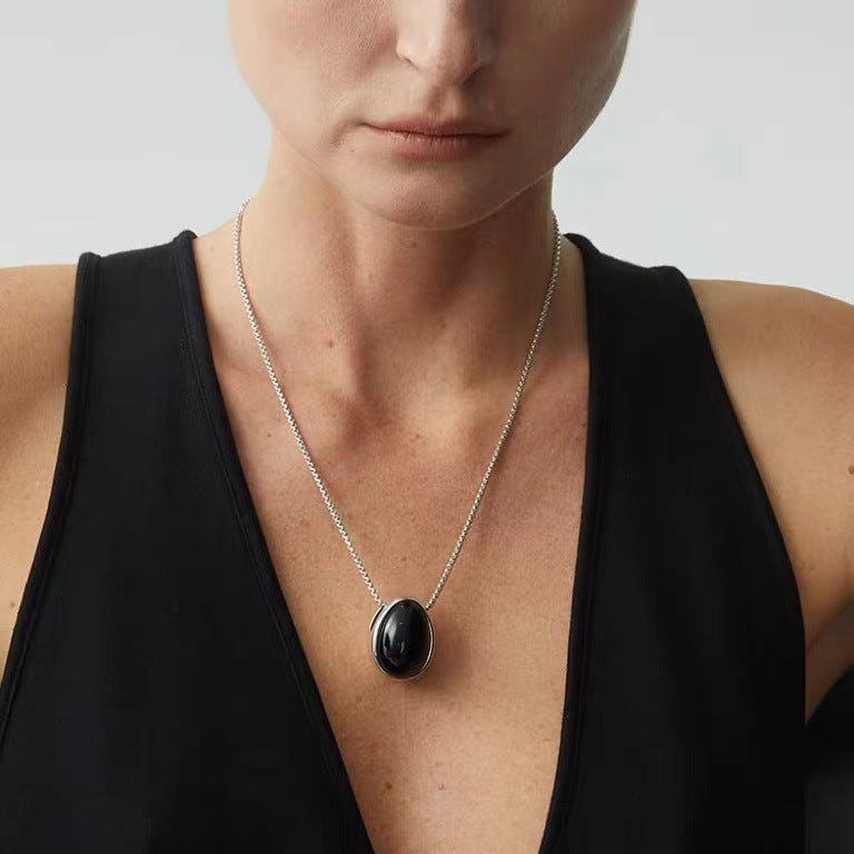 Minimalist Egg Pendant Necklace