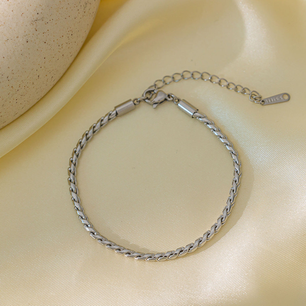 Simple Titanium Steel Snake Chain Necklace